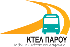 The logotype of Paros KTEL transportation services
